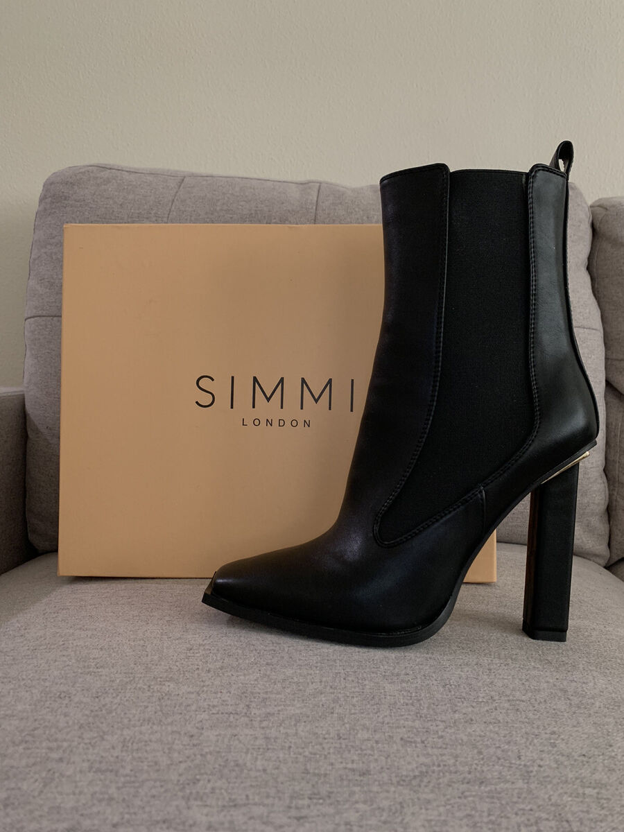 Simmi London Amani Platform Flare Heel Knee Boots | Boots, Heels, Knee boots