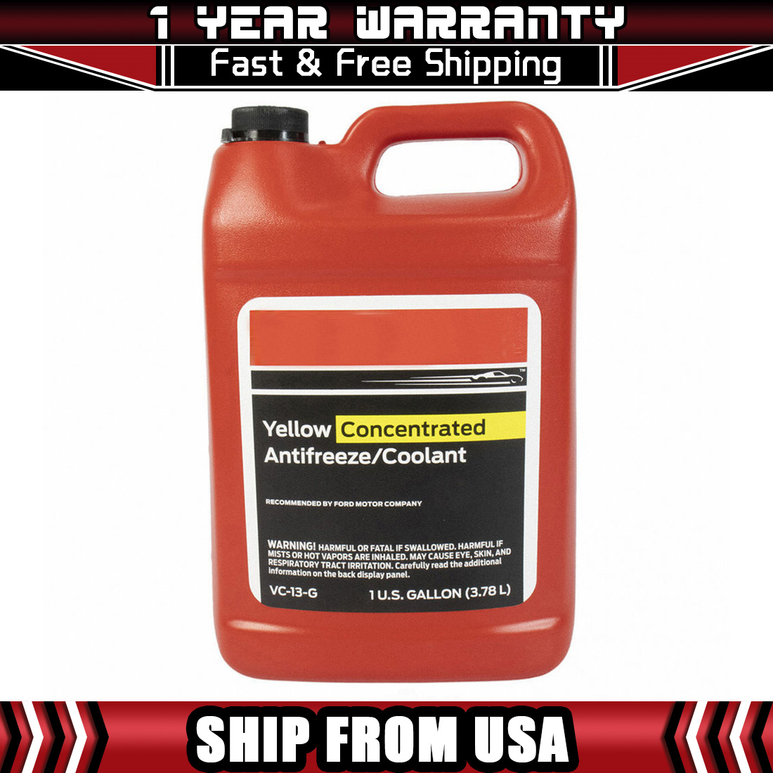 Motorcraft VC13G 1 Gallon Coolant/Antifreeze Concentrated Orange