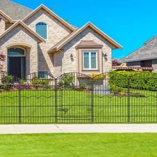 Decorative Garden Fence 6 Panels 14.8Ft(L)×38In(H) No Dig Animal Barrier Fencing