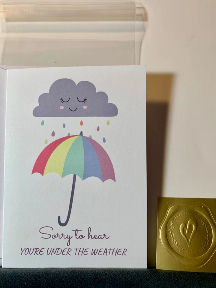 Get Well Soon Card Sweet Petite Sentiment Under the Weather - Image 3 of 4