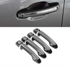 Black Chrome Plated Keyless Door Handle Overlay Cover Fits 16-21 LX570 GX460
