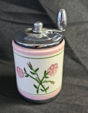 Vintage George S Thompson Ceramic Pepper Grinder Floral Design Made in USA