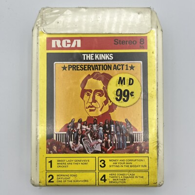 The Kinks - Preservation Act One - 8 Track Tape - New and Still Sealed