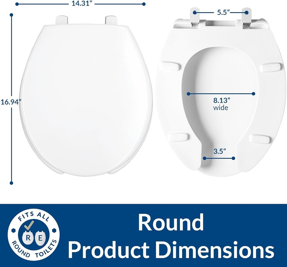 BEMIS 7750TDG 000 Commercial Heavy Duty Open Front Toilet Seat with