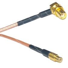 RG316 SMA FEMALE ANGLE to MCX MALE RF Cable Rapid-SHIP LOT