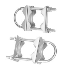Double Antenna Mast Clamp Heavy Duty Vjaw Bracket With U Bolts Sturdy Mast To Ma