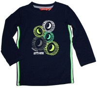 Longsleeve In Dark Navy Mit Neon Print RäDer , Webband Seitlich Von Tygo & Vito