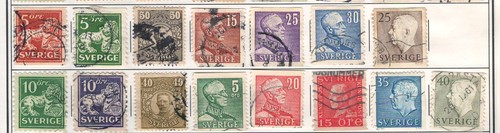 SWEDEN 1867-1964 Very Fine Used Stamps Hinged on List - Picture 5 of 6