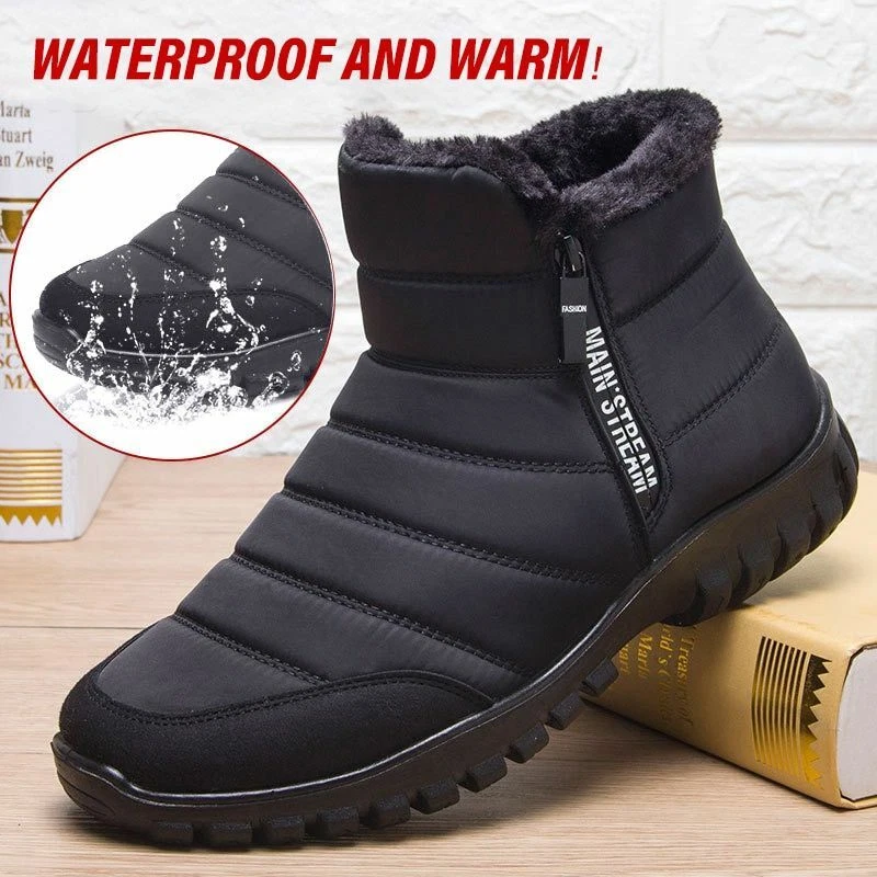 Acorazado Inmersión todo lo mejor Botas De Nieve Invierno Para Hombre Zapatos Impermeables Plano Informal  Tobillo | eBay