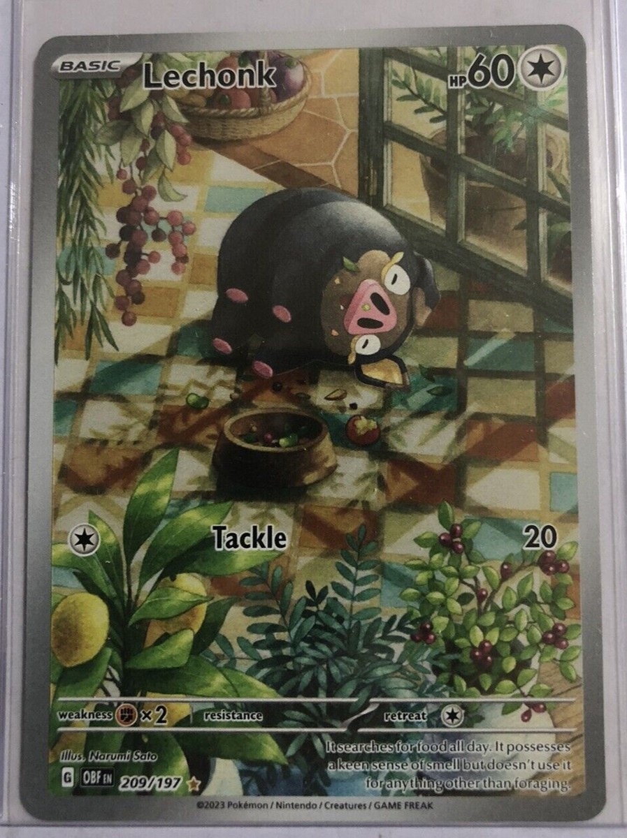 Pokémon TCG: Lechonk 209/197 Obsidian Flames Holo Full Art