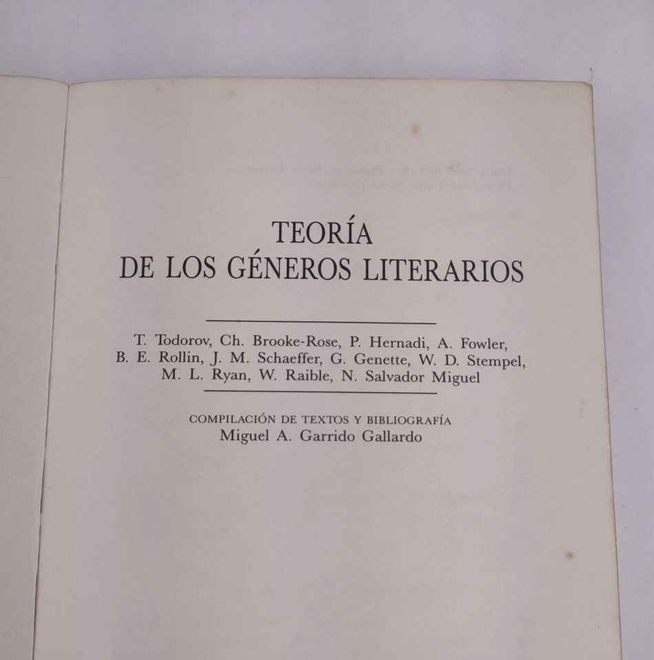 Teoria De Los Generos Literarios Compilacion De Textos Y Bibliografía Garrido Es - Image 2 of 4