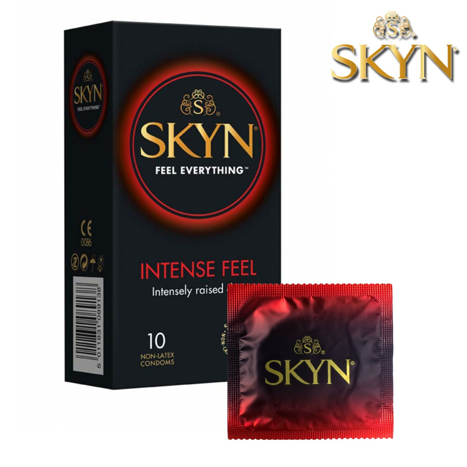 SKYN Intense Feel 10 Latex Free CONDOMS with Dots Preservativi Senza Lattice