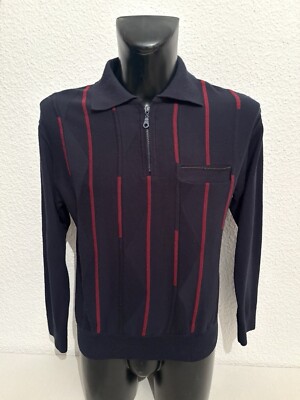 Vintage Strickpullover Herren Größe M von Fernandoxia Blau 1990 Zustand sehr gut