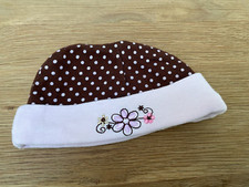 A.D. Sutton Sons Baby Essentials Brown Dotty Cotton Baby Hat 3-6 Months