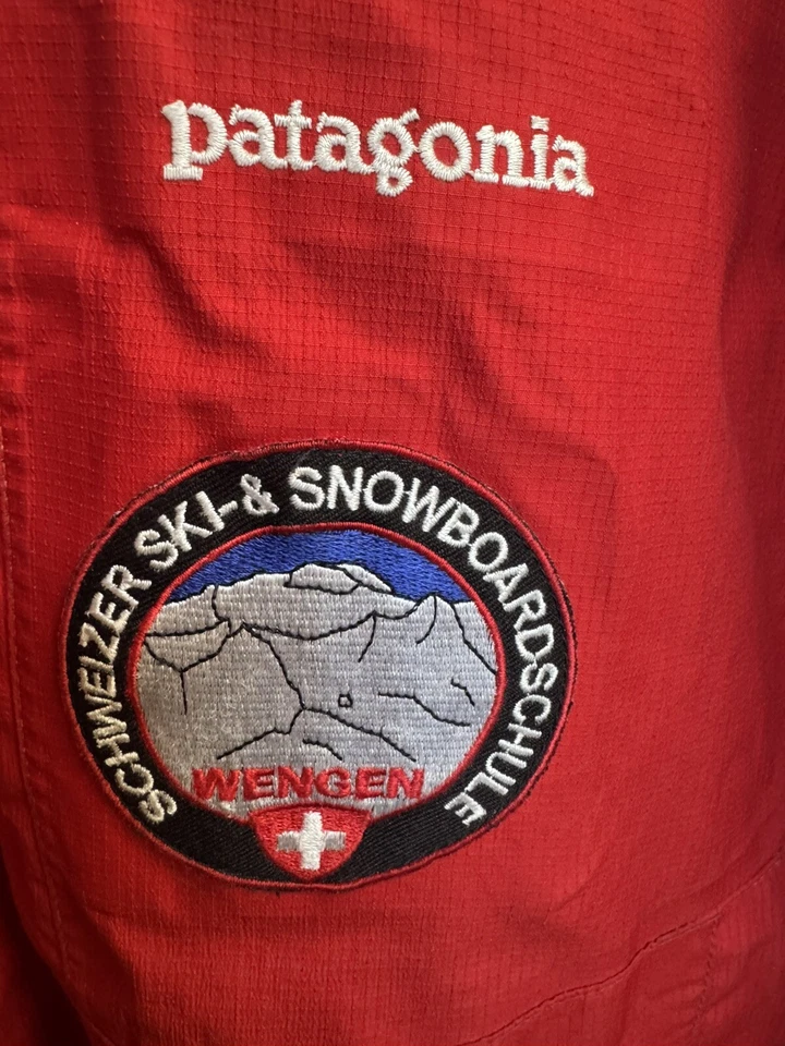 Patagonia Insulated GoreTex Ski Jacket Red Size L Wengen Switzerland Ski School - Image 3 of 4