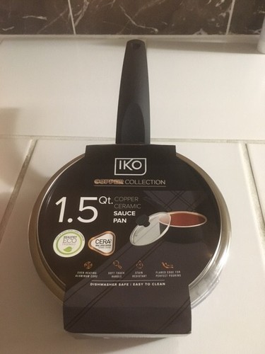 Sartén de salsa de cerámica de cobre IKO Copper Collection 1,5 cuartos - Imagen 2 de 2