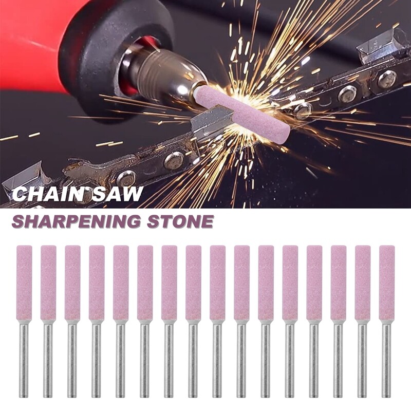 16Pcs Chainsaw Sharpener Grinding Stones 4.8mm Sharpening Tool Stones