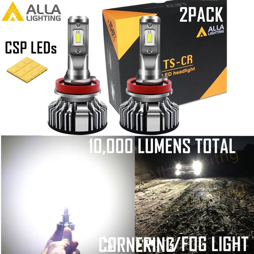 Alla Lighting LED TS-CR H11 Headlight Direct Replacement Bulb for Projector Lens
