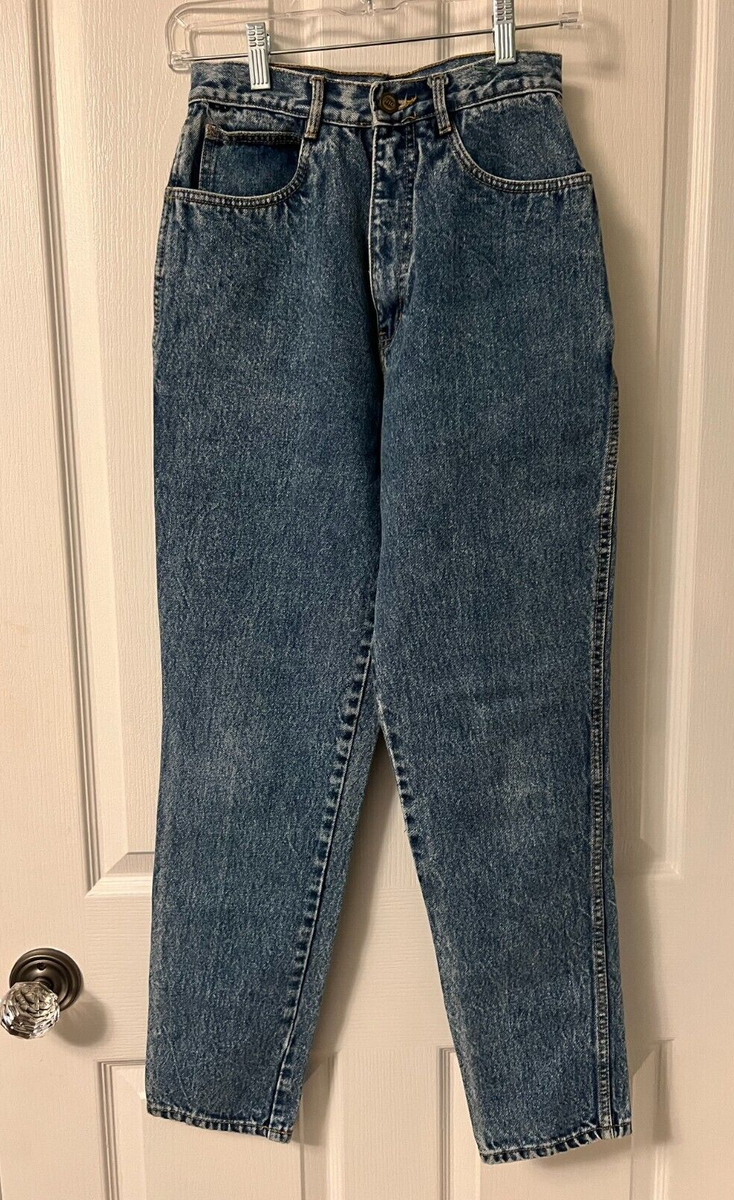 VINTAGE American Flag Jeans Sz 9 High Waisted 26x 28 Patriotic USA