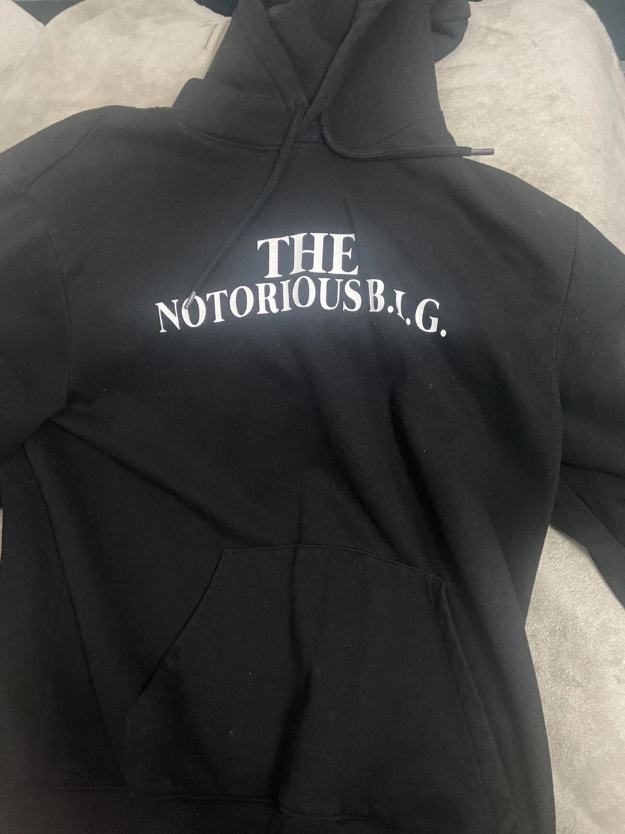 THE NOTORIOUS BIG RAPPER HOODIE SIZE MEDIUM BLACK COLOR H M
