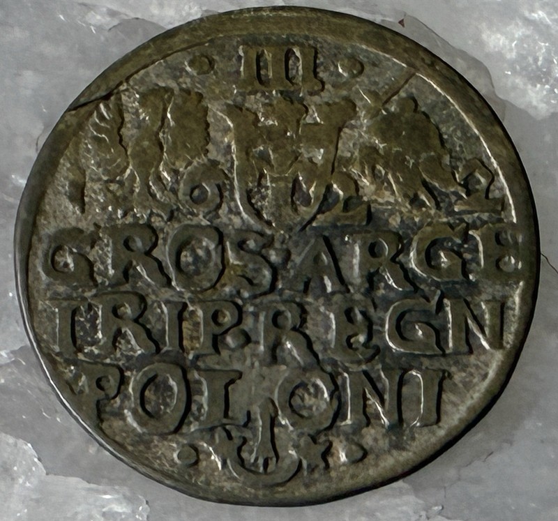 1622 Polish-Lithuania Poland 3 Gros Sigismund III  Waza Vasa Trojak Silver Coin