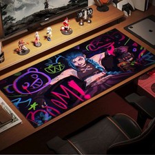 1pc Neon Graffiti Style Character Mouse Pad  Durable, Large, Non-Slip Rubber