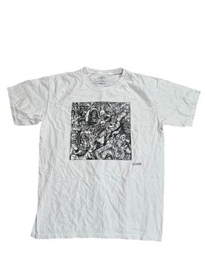 Men s Flatbush Zombies White Erick The Architect Graphic T Shirt Size Large