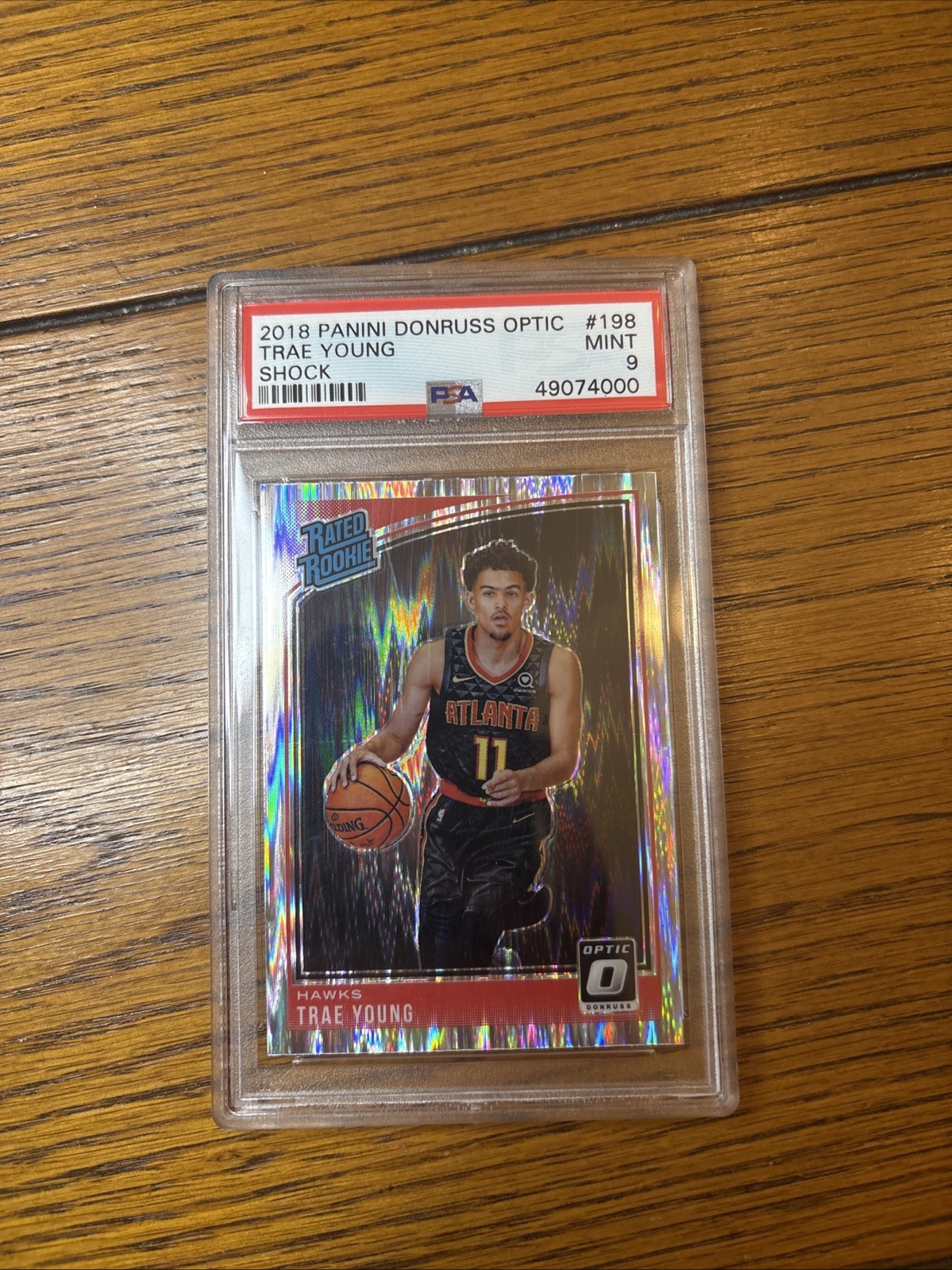 2018-19 Panini Donruss Optic - Rated Rookie Trae Young #198 Shock Prizm (RC)