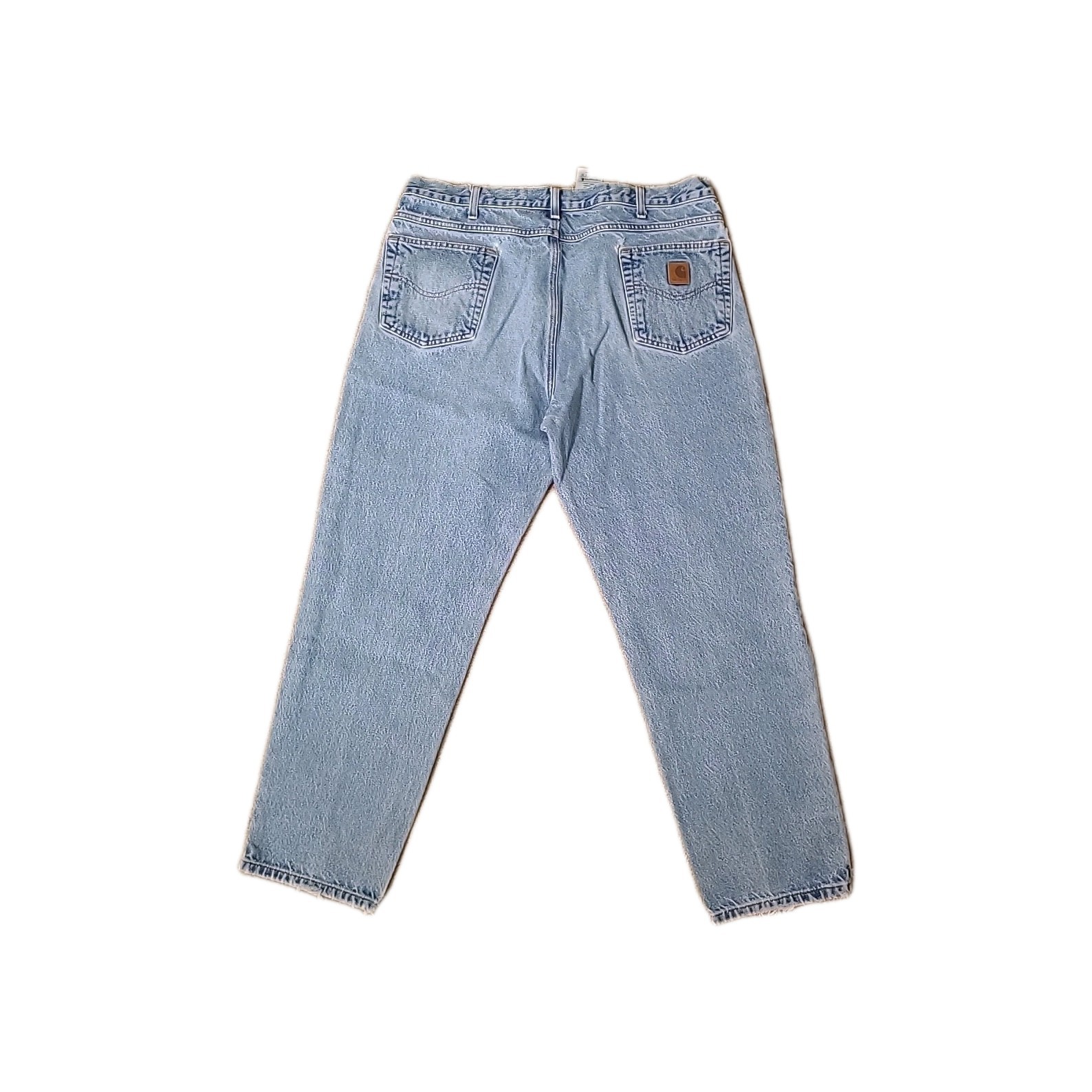 Carhartt Classic Relaxed Fit Men's Light Blue Jeans Pants Size 40x32 Distressed thumbnail 7