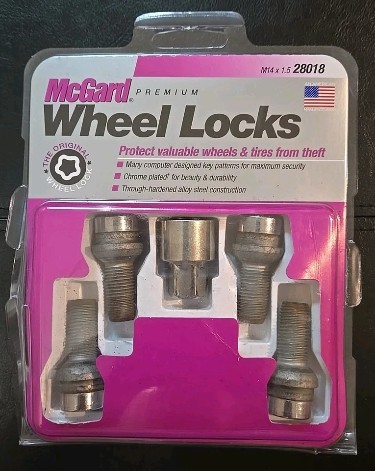 McGard 28018 Chrome Radius Seat Bolt Wheel Locks M14 X 1.5 Thread Size Set Of 4 - Image 3 of 4