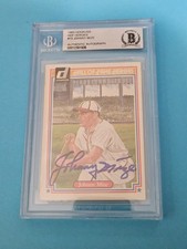 JOHNNY MIZE AUTOGRAPHED 1983 DONRUSS HALL OF FAME MLB CARD BECKETT SLABBED