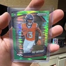 Panini 2025 Prizm Football Pat Bryant #366 Denver Broncos Rookie Green Pulsar
