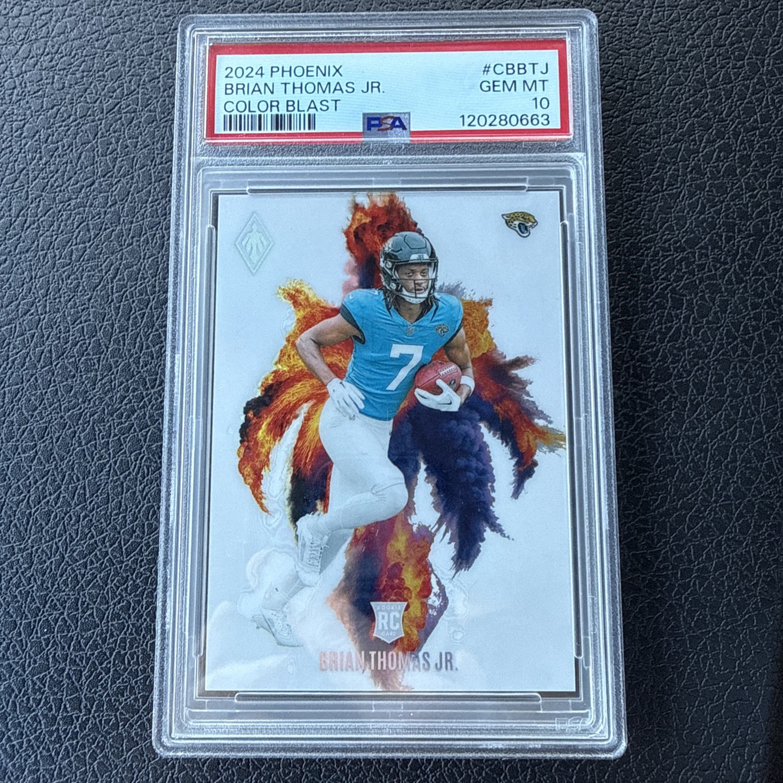 2024 Phoenix Football Brian Thomas Jr. Color Blast PSA 10 Gem Mint. RC!