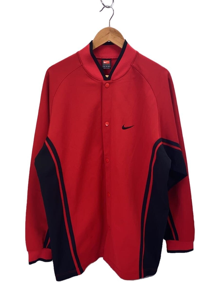 NIKE Jacket XXL Polyester RED Solid - image 1