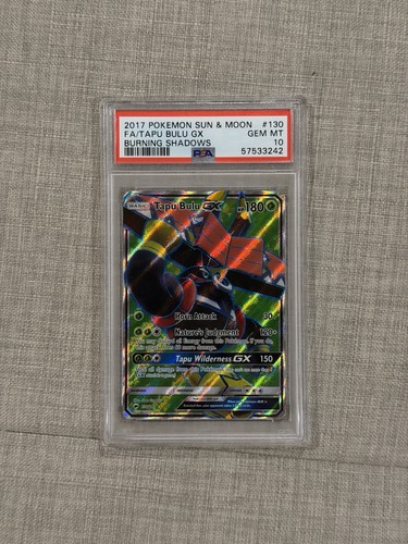 Pokémon TCG Tapu Bulu GX Holo PSA 10 Burning shadows - Picture 1 of 2