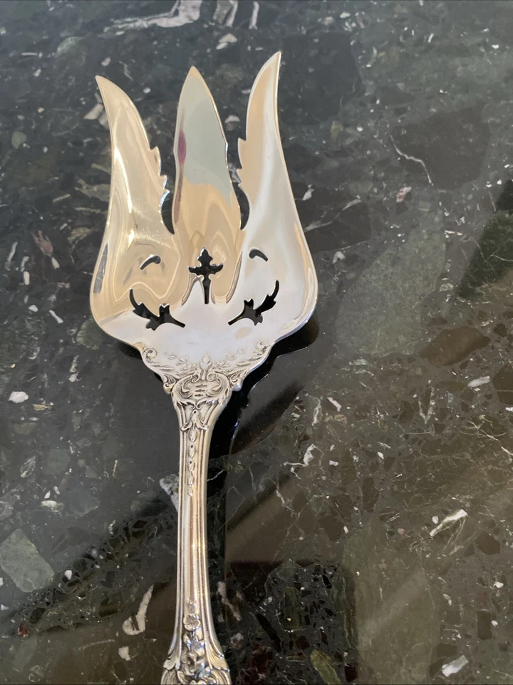 OM REED&BARTON FRANCIS I TENEDOR PARA SERVIR ENSALADAS 9.5" PLATA ESTERLINA 143Gm JUEGO DE GUERRA PLANA Foto 4 de 4