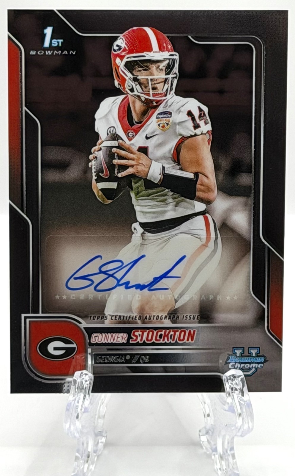 2025 Bowman Chrome University Gunner Stockton 1st Bowman Auto #BCA-GS