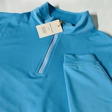 Peter Millar Perth Golf Performance 1/4 Zip Pullover MF23EK40B Blue Size Medium