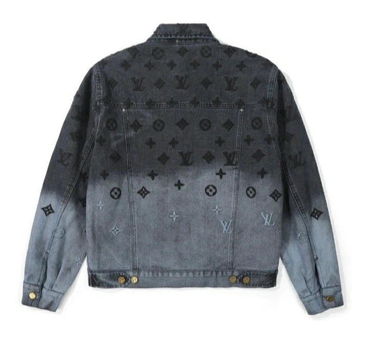 LOUIS VUITTON（LV） Louis Vuitton Giacca Uomo Denim Logo Grigio Nero Tg L