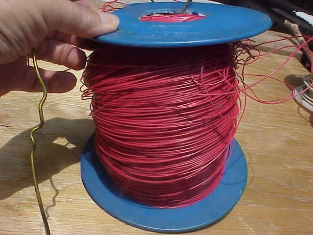 Spool Of 24 AWG Wire Red Bell Telephone In Good Shape Single Conductor