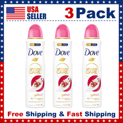 3 Pack Dove Fruity Scent Body Spray 150ml, Quick Dry Non-Sticky Women Deodorant