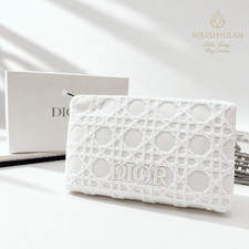 Dior Beauty White Cosmetic Bag Pouch Travel Makeup Bag New limited edition