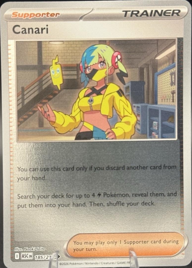 Canari 185/217 Reverse Holo Pokemon TCG ME: Ascended Heroes NM