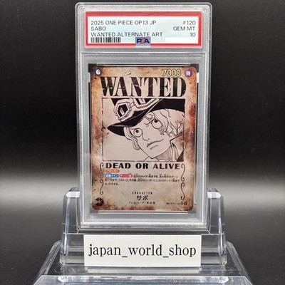 PSA 10 Sabo OP13-120 SP Alt Art SEC Wanted Carrying on His Will
