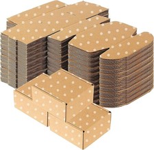 25 Pack Shipping Boxes 4" x 4" x 2", Small Corrugated Cardboard Mailers