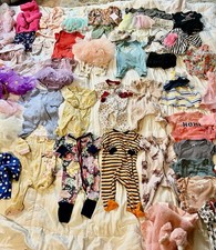86 Plus Pc.WOW Baby Girl Clothes 0-3,Sleepers Gerber Onesies, Outfit more Bundle