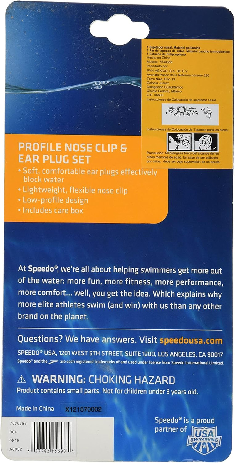 Speedo Unisex Ear Plugs for Swimming Waterproof Reusable Training