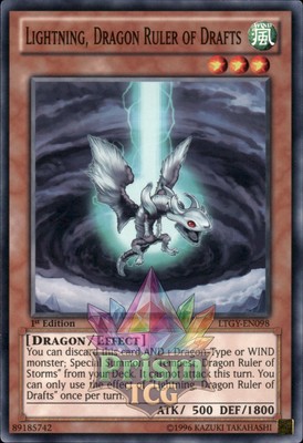 1st Ed Lightning, Dragon Ruler of Drafts LTGY-EN098 Yugioh