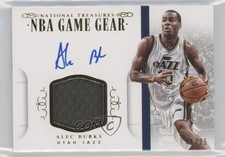 2014 National Treasures NBA Game Gear Signatures Prime /25 Alec Burks Auto 2du
