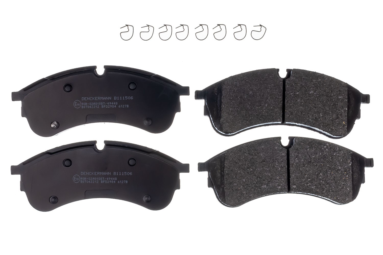 Front DENCKERMANN B111506 Brake Pad Set, disc brake for VW